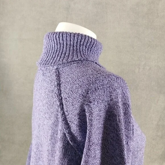 NWT KAREN SCOTT Fall Cozy Turtleneck Sweater MEDIUM(8-10)Lavender 100% Cotton - Picture 7 of 15
